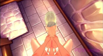 Elf hizmetçi oğlan kostümüyle banyoda siki sabunluyor